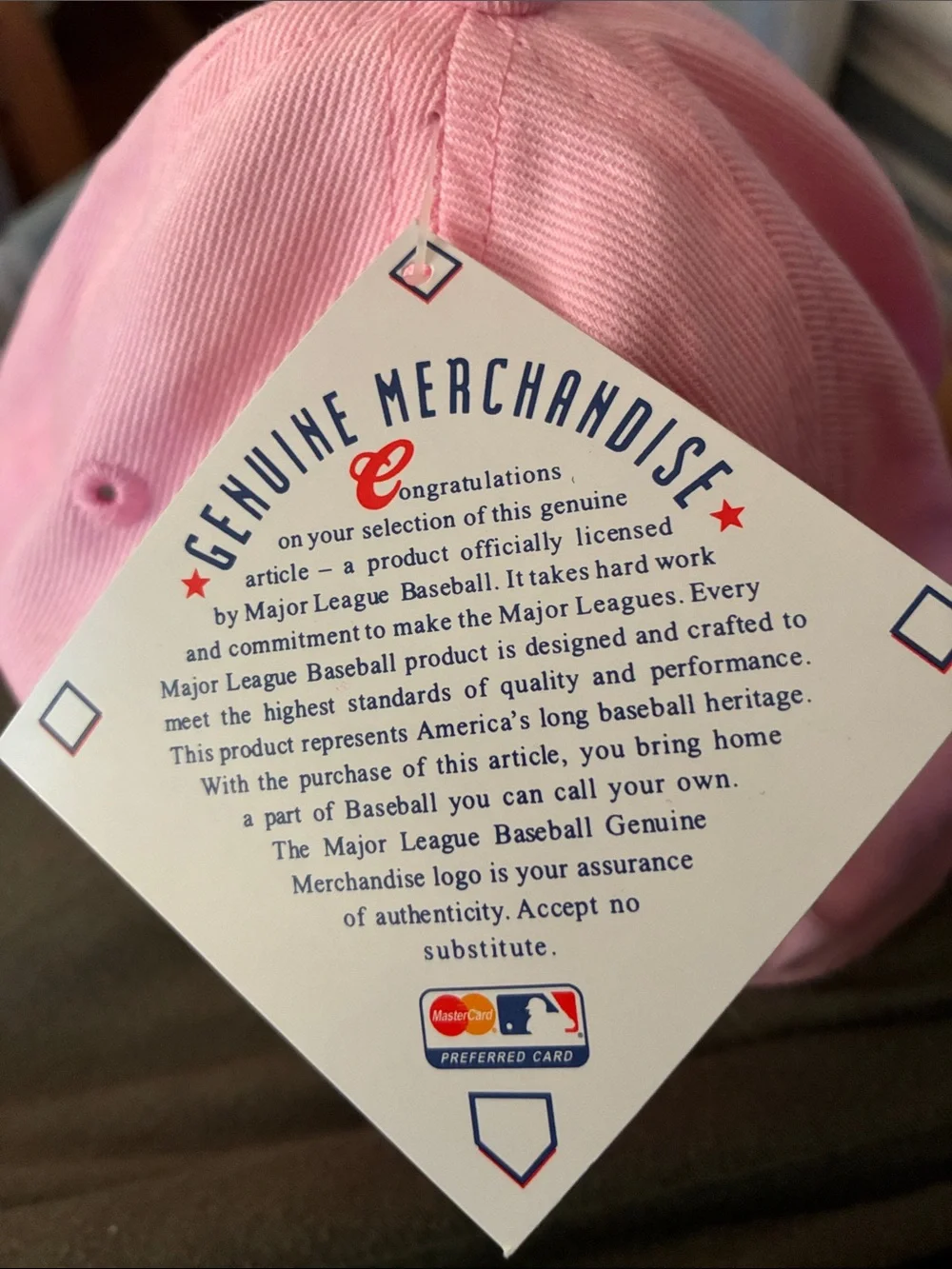 NEW! Red Sox Baseball Cap Pink embroidered B—from MLB